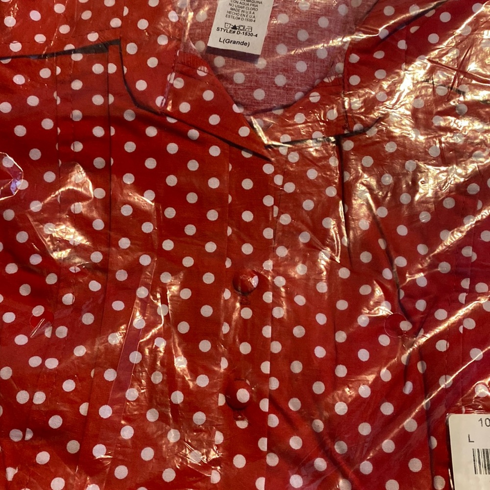 Tropical Wear L red polka dot dress